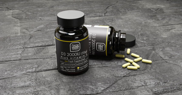 Pharmalead Black Range D3 2000IU Plus Vitamin K, 60caps - Image 2