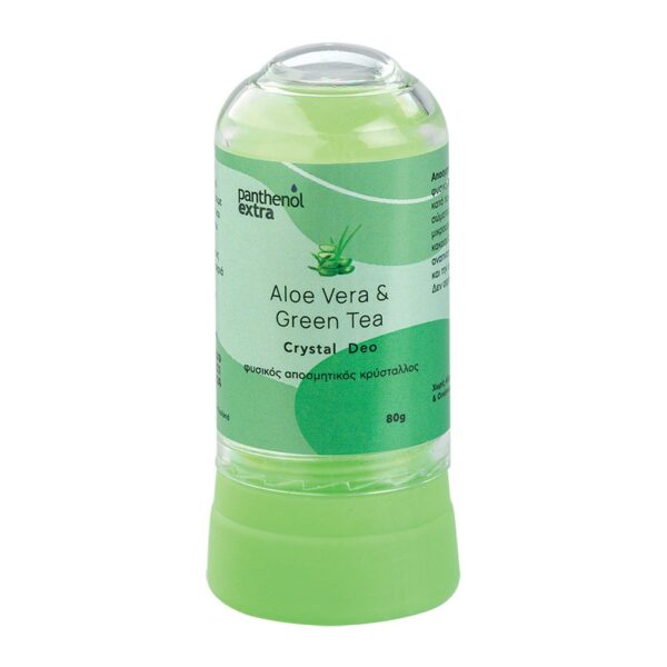 Medisei Panthenol Extra Crystal Aloe Vera & Green Tea Αποσμητικός Κρύσταλλος σε Roll-On 80gr - Image 2