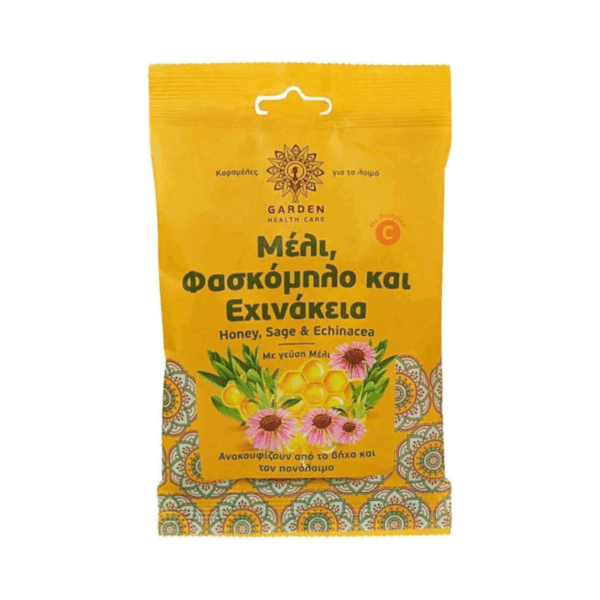 Garden Καραμέλες για το Λαιμό Μέλι, Φασκόμηλο & Εχινάκεια 60gr