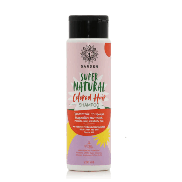 Garden Super natural Colored Hair Σαμπουάν Διατήρησης Χρώματος για Βαμμένα Μαλλιά 250ml