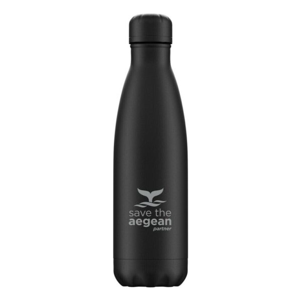 Estia Travel Flask Save Aegean Μπουκάλι Θερμός Matte Black 500ml 01-7799