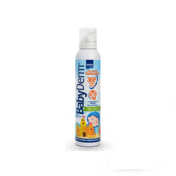 Intermed Babyderm Sunscreen 360° Cream Spray for Kids SPF50+ Αντηλιακό Σπρέι για Παιδιά, 200ml
