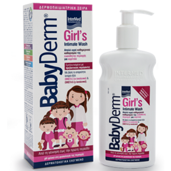 Intermed Babyderm Girls Intimate Wash Καθαριστικό Ευαίσθητης Περιοχής για Κορίτσια 300mL