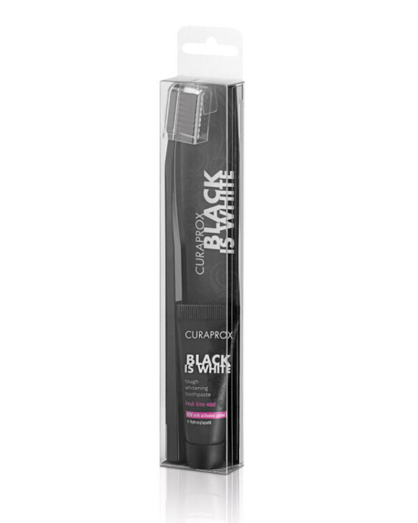 Curaprox Black Is White Οδοντόβουρτσα & Οδοντόκρεμα 8ml