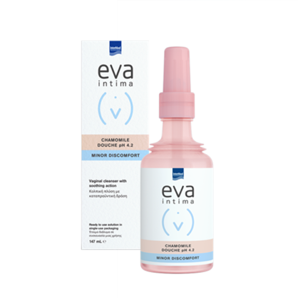 InterMed Eva Douche Minor Discomfort Chamomile pH 4.2 για Καθαρισμό για την Ευαίσθητη Περιοχή με Χαμομήλι και Αλόη 147ml
