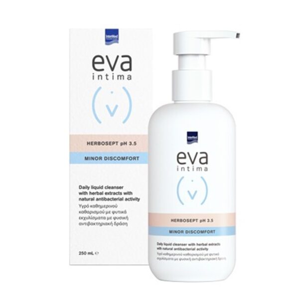Intermed Eva Intima Herbosept Υγρό Καθημερινού Καθαρισμού Ευαίσθητης Περιοχής με Φυσική Αντιβακτηριδιακή Προστασία, 250ml