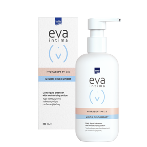 Intermed Eva Intima Hydrasept Ενυδατικό Υγρό Καθημερινού Καθαρισμού της Ευαίσθητης Περιοχής - Ιδανικό για Γυναίκες με Σακχαρώδη Διαβήτη & Ξηρότητα, 250ml