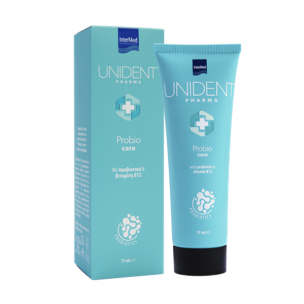 Intermed Unident Pharma Probio Care Οδοντόκρεμα με Προβιοτικά & Βιταμίνη Β12, 75ml