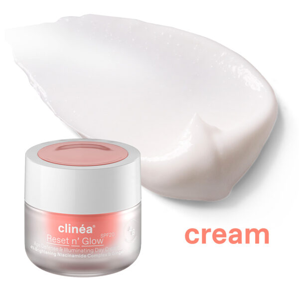 Clinea Reset n' Glow Κρέμα Προσώπου Ημέρας με SPF20 για Αντιγήρανση & Λάμψη 50ml - Image 4