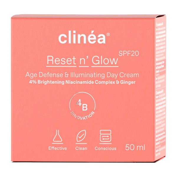 Clinea Reset n' Glow Κρέμα Προσώπου Ημέρας με SPF20 για Αντιγήρανση & Λάμψη 50ml - Image 2