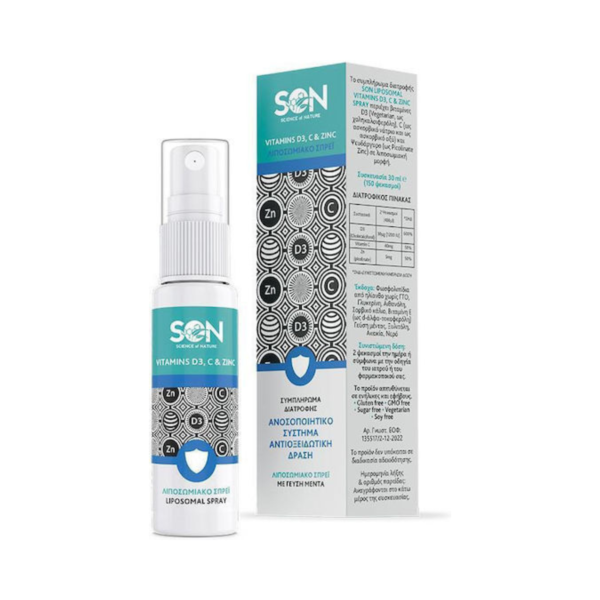 Science of Nature Vitamins D3. C & Zn Liposomal Βιταμίνη για Ανοσοποιητικό & Αντιοξειδωτικό Μέντα 30ml