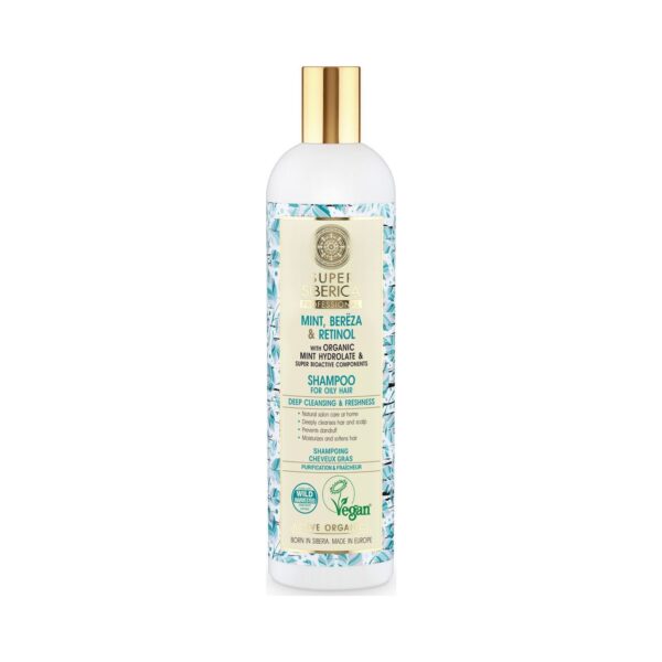 Natura Siberica Mint Bereza & Retinol Shampoo for Oily Hair 400ml