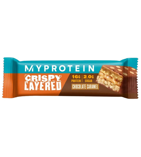 Myprotein Crispy Layered Μπάρα με 16gr Πρωτεΐνης & Γεύση Καραμέλα Σοκολάτα 58gr