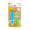 Munchkin Βρεφικό Σετ με Κουτάλια Gentle 2057661 από Σιλικόνη Μπλε-Πράσινο για 6+ μηνών 2τμχ