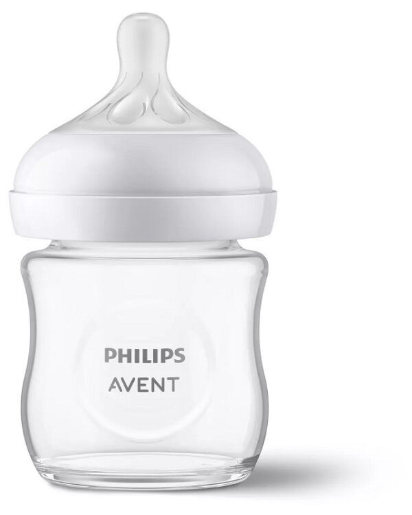 Philips Γυάλινο Μπιμπερό Natural Response με Θηλή Σιλικόνης 120ml για 0+ μηνών SCY930/01