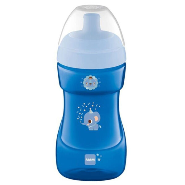 Mam Sports Εκπαιδευτικό Μπιμπερό Πλαστικό Μπλε 12m+ 330ml 470B