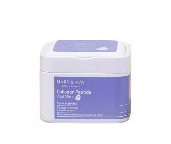 Mary & May Collagen Peptide Vital Μάσκα Προσώπου για Αντιγήρανση 30τμχ