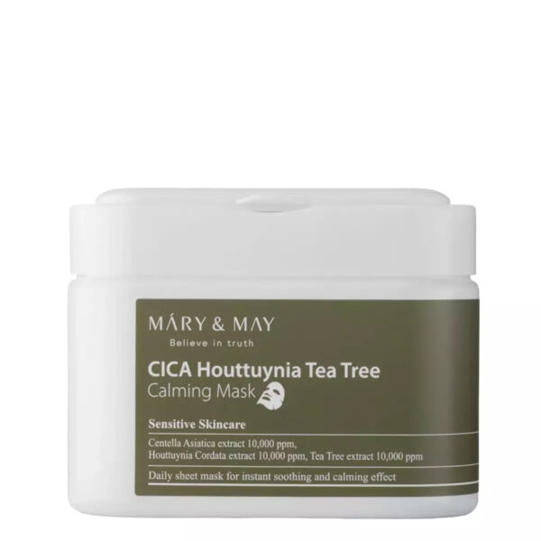 Mary & May Cica Houttuynia Tea Tree Calming Mask - Πακέτο Με 30 Τεμάχια Μάσκες Προσώπου