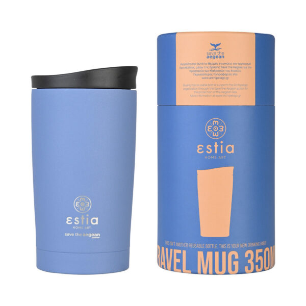 Estia Travel Mug Save The Aegean  Denim Blue 350ml
