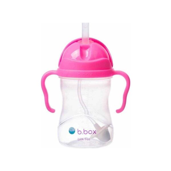 B.box Παιδικό Κύπελλο Sippy Cup Καλαμάκι Βαρίδι Pomegranate 240ml