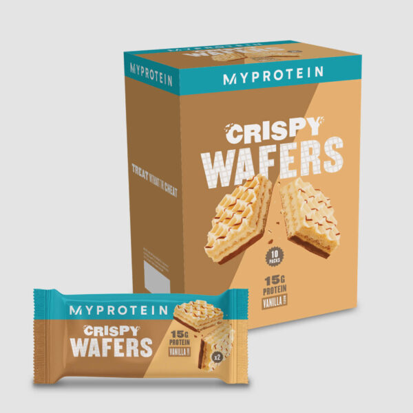 Myprotein Crispy Waffers Μπάρα με 15gr Πρωτεΐνης & Γεύση Vanilla 40gr