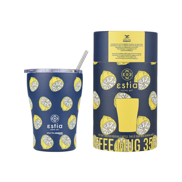 Estia Ανακυκλώσιμο Ποτήρι Save Τhe Aegean Citrus Infusion 350ml