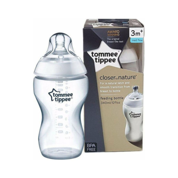 Tommee Tippee Πλαστικό Μπιμπερό Closer to Nature Κατά των Κολικών με Θηλή Σιλικόνης 340ml για 2+ μηνών - Image 3