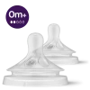 Philips Natural Response Θηλές από Σιλικόνη Αργής Ροής για 0+ μηνών SCY962/02 2τμχ