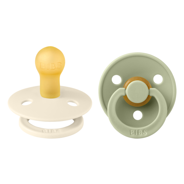 Bibs Πιπίλες Καουτσούκ για 0-6 μηνών Colour Sage / Ivory 2τμχ