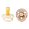 Bibs Σετ Πιπίλες Colour Στρογγυλή No2 Ivory/Blush (2τμχ)
