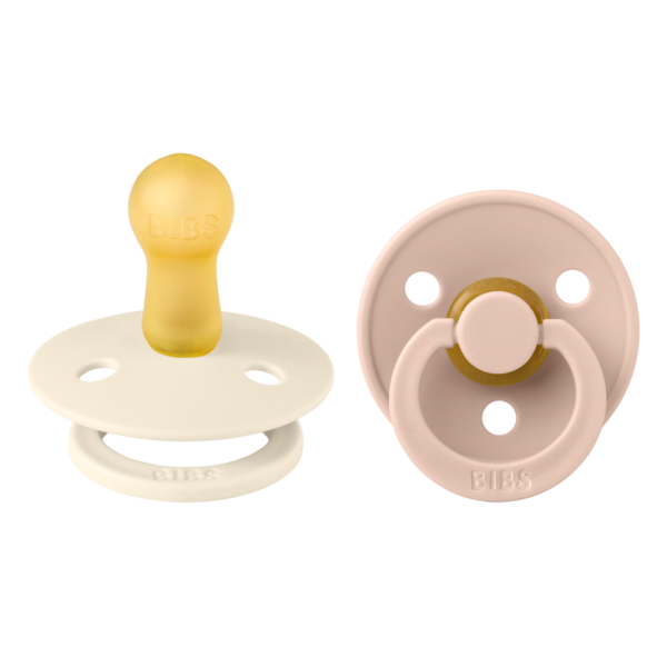 Bibs Σετ Πιπίλες Colour Στρογγυλή No2 Ivory/Blush (2τμχ)
