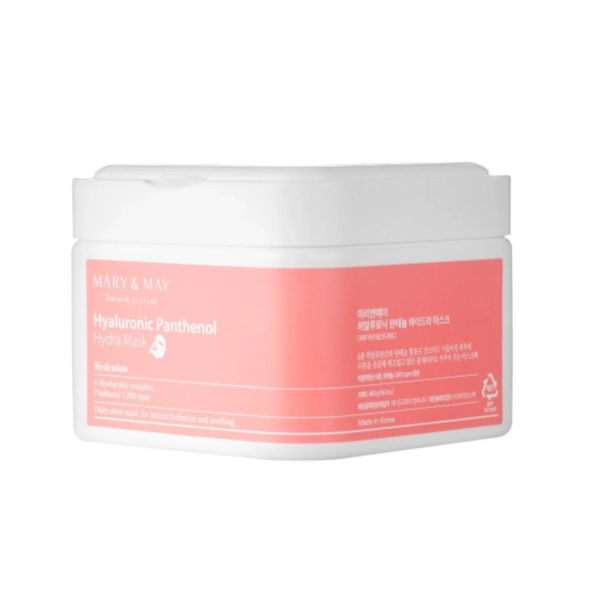 Mary&may Hyaluronic Panthenol Hydra Μάσκα Προσώπου 30τμχ