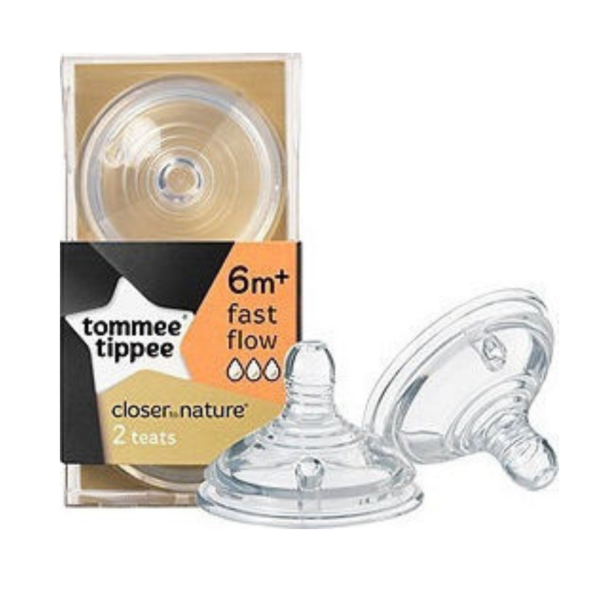 Tommee Tippee Baby Closer To Nature Teats Fast Flow 6m+