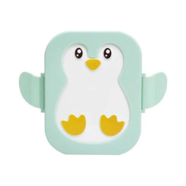Yuko Penguin Πλαστικό Παιδικό Δοχείο Φαγητού Mint Μ17 x Π14.5 x Υ7.5εκ.