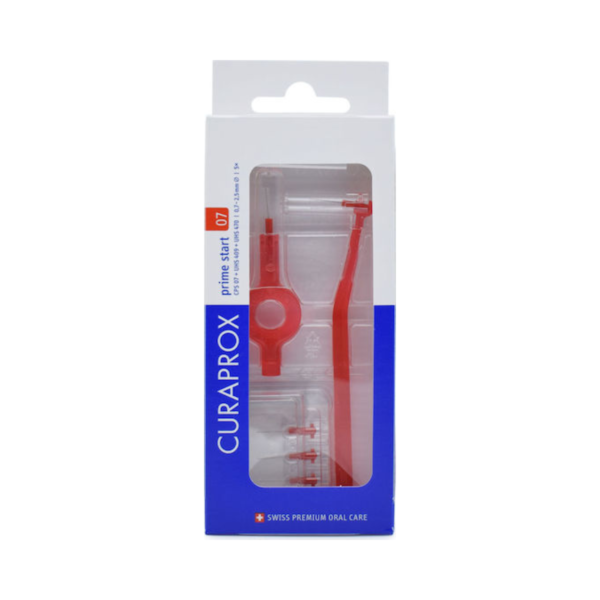 Curaprox Prime Start Ανταλλακτικά για Μεσοδόντια Βουρτσάκια με Λαβή 0.7mm Κόκκινα 5τμχ