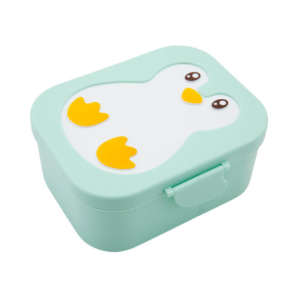 Yuko Penguin Πλαστικό Παιδικό Δοχείο Φαγητού Mint Μ17 x Π14.5 x Υ7.5εκ. - Image 2