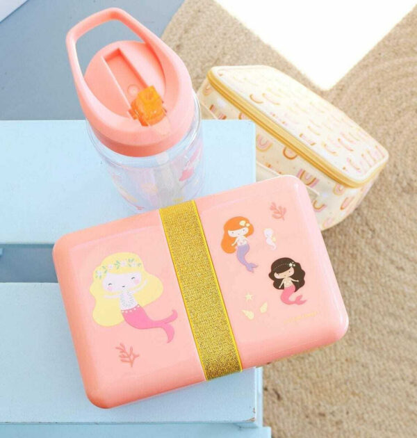 A Little Lovely Company Mermaids Πλαστικό Παιδικό Δοχείο Φαγητού 0.85lt Ροζ SBMEPI31 Μ18 x Π12 x Υ6εκ. - Image 3
