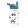 A Little Lovely Company Πλαστικό Παγούρι Vehicles σε Πράσινο χρώμα DBVEBU62 450ml