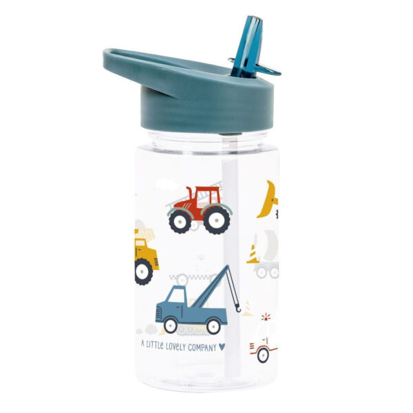 A Little Lovely Company Πλαστικό Παγούρι Vehicles σε Πράσινο χρώμα DBVEBU62 450ml