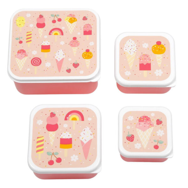 A Little Lovely Company Ice-cream Πλαστικό Παιδικό Σετ Φαγητού Ροζ