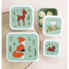 A Little Lovely Company Forest Friends Πλαστικό Παιδικό Σετ Φαγητού 0.85lt Πολύχρωμο Μ18 x Π12 x Υ6εκ. - Image 2
