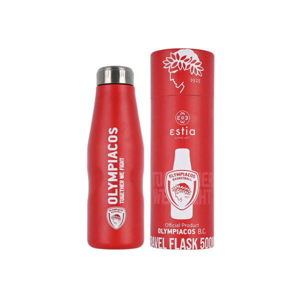 Estia Travel Flask Save the Aegean Μπουκάλι Θερμός Ανοξείδωτο Olympiakos BC Edition 500ml