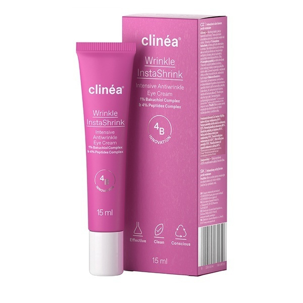 Clinea InstaShrink Αντιγηραντική & Συσφικτική Κρέμα Ματιών κατά των Μαύρων Κύκλων 15ml - Image 2