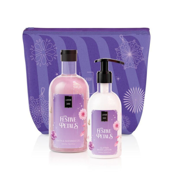 Lavish Care Festive Petals Σετ Περιποίησης για Καθαρισμό Σώματος & Ενυδάτωση 3τμχ