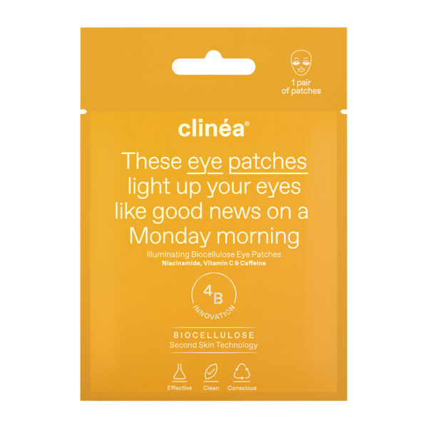 Clinea Illuminating Biocellulose Eye Patches Ματιών Λάμψη 1 Ζευγάρι