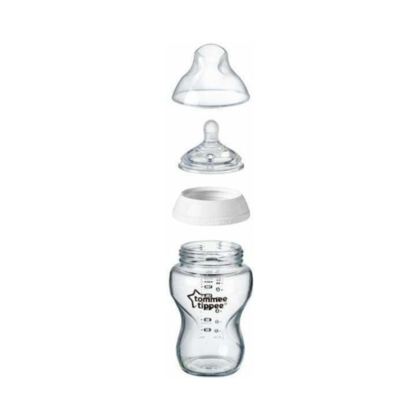 Tommee Tippee Γυάλινο Μπιμπερό Closer to Nature με Θηλή Σιλικόνης 250ml για 0+ μηνών - Image 3