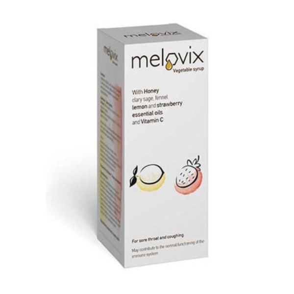 SJA Melovix Herbal Σιρόπι για Παιδιά για Ξηρό Βήχα Φράουλα & Λεμόνι 200ml
