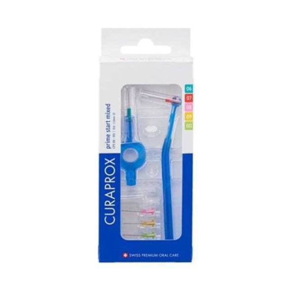 Curaprox Prime Start Ανταλλακτικά για Μεσοδόντια Βουρτσάκια με Λαβή 0.6mm Μπλε 5τμχ