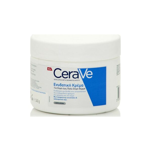 CeraVe Moisturising Ενυδατική Κρέμα Σώματος με Υαλουρονικό Οξύ για Ξηρές Επιδερμίδες 340ml