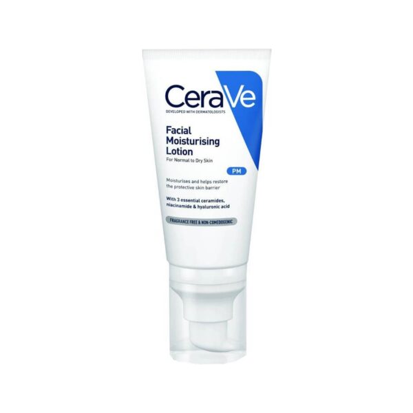 CeraVe PM Light Ενυδατική Λοσιόν Προσώπου Νυκτός για Κανονικές/Ξηρές Επιδερμίδες με Υαλουρονικό Οξύ & Ceramides 52ml
